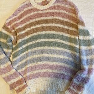 Show me your mumu flurry stripe sweater powder knit